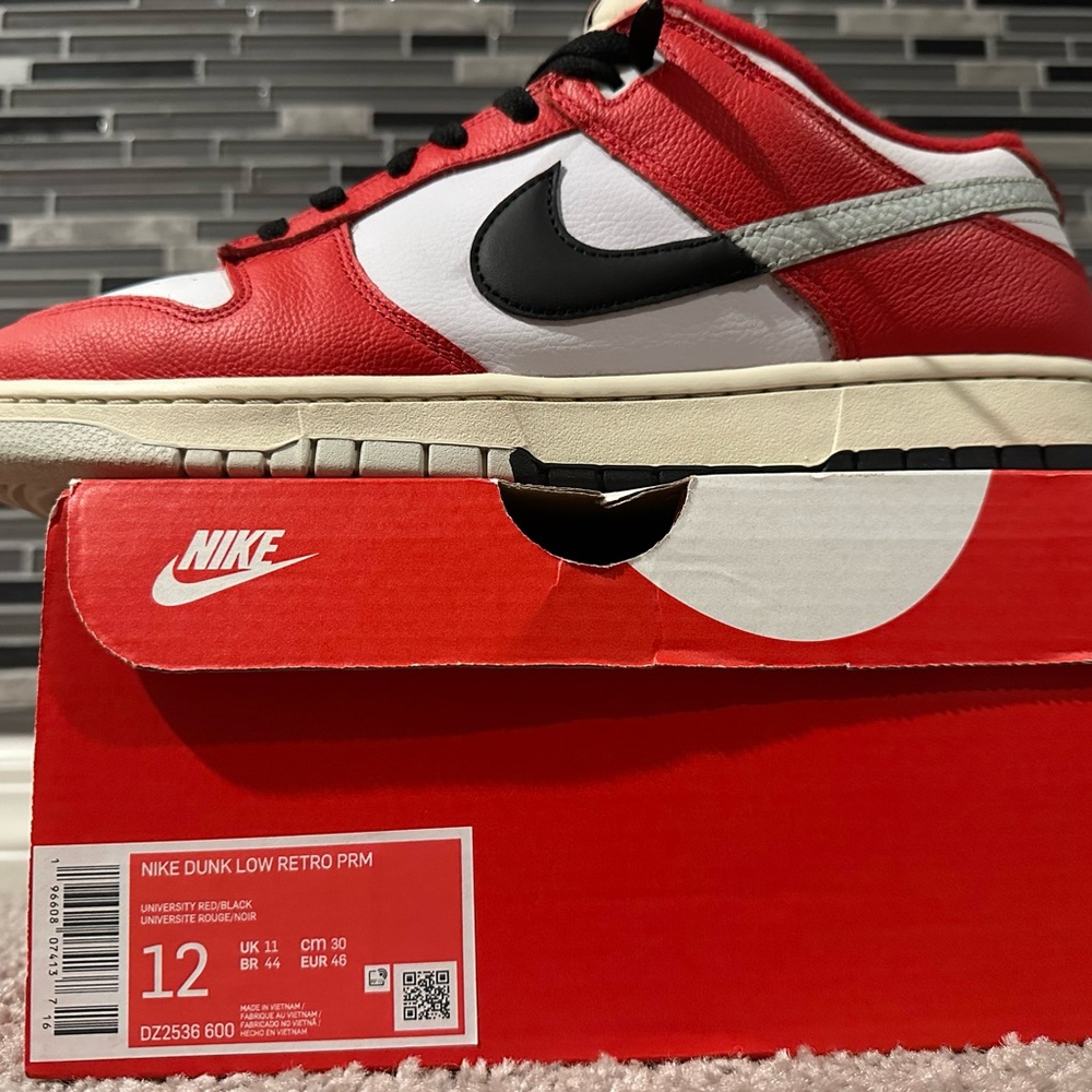 Nike retro “PRM” Chicago Split
Men's Red and White Dunk Sneakers - Picture 9 of 11